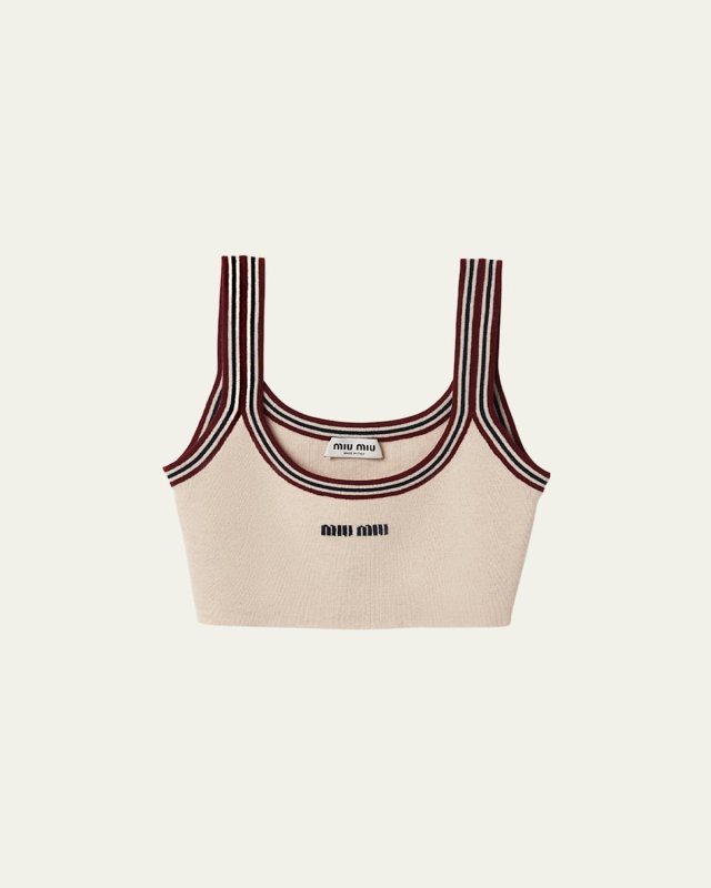 Cropped Cashmere Tank Top